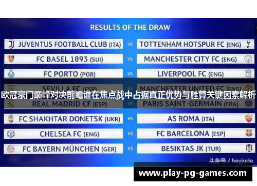 欧冠豪门巅峰对决前瞻谁在焦点战中占据真正优势与胜算关键因素解析 欧冠豪门巅峰对决前瞻谁在焦点战中占据真正优势与胜算关键因素解析